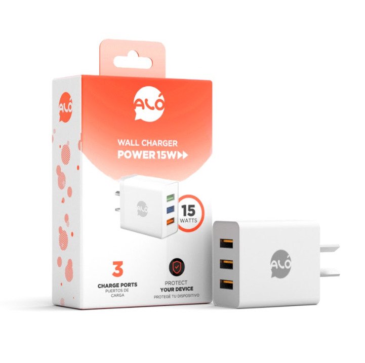 ADAPTADOR CHARGE POWER 15W 3 PUERTOS USB-A