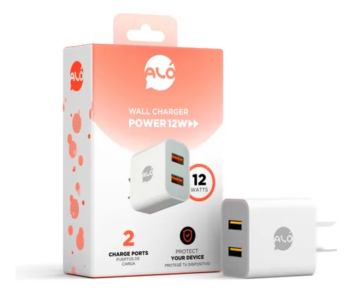 ADAPTADOR ALÓ POWER CHARGE 12W 2 PUERTOS