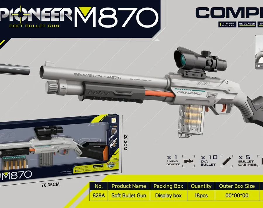 Escopeta De Dardos Eva Semi Automática Con Mira M870