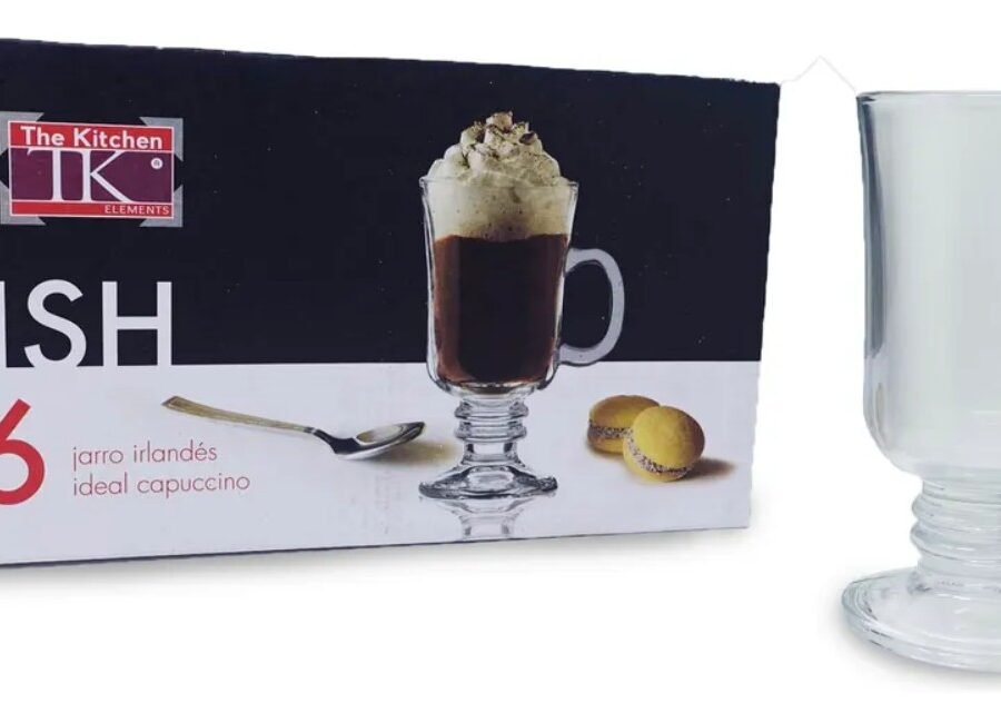 PACK 6 Jarros de Cafe c/Pie 250ml IRISH THE KITCHEN