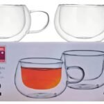 Set x2 Taza de Te Doble Pared 220cc c/Asa THE KITCHEN